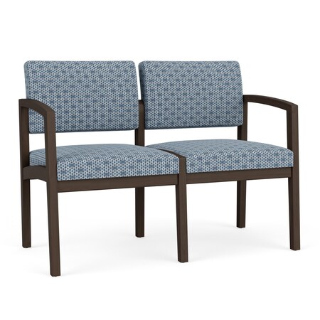 Lesro 2 Seat Tandem Seating W/ No Center Arm, 44 in W 26 in L 31.5 in H, Lenox Series LW2101